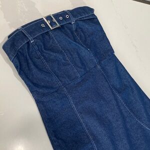 Denim Strapless Dress